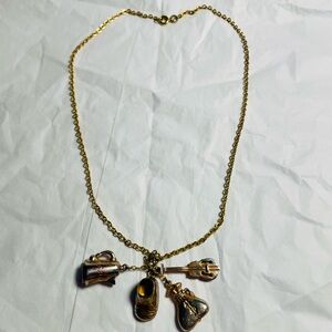 Vintage Cracker Jack charms necklace chain